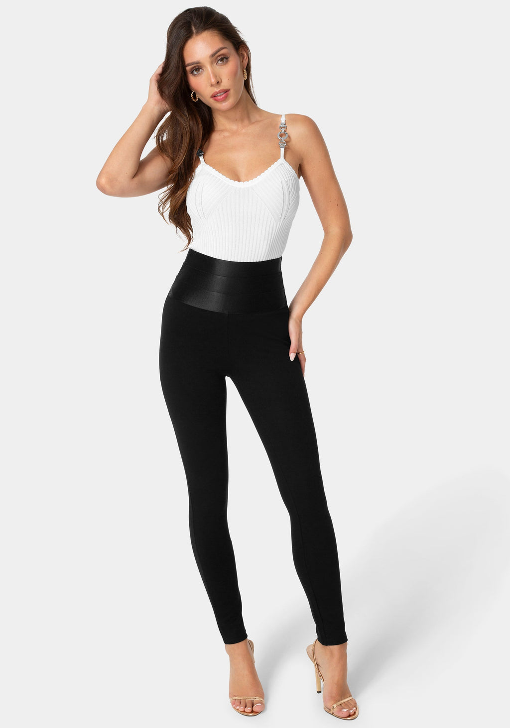 Satiny High Waist Leggings