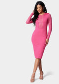 Lace Inset Midi Dress