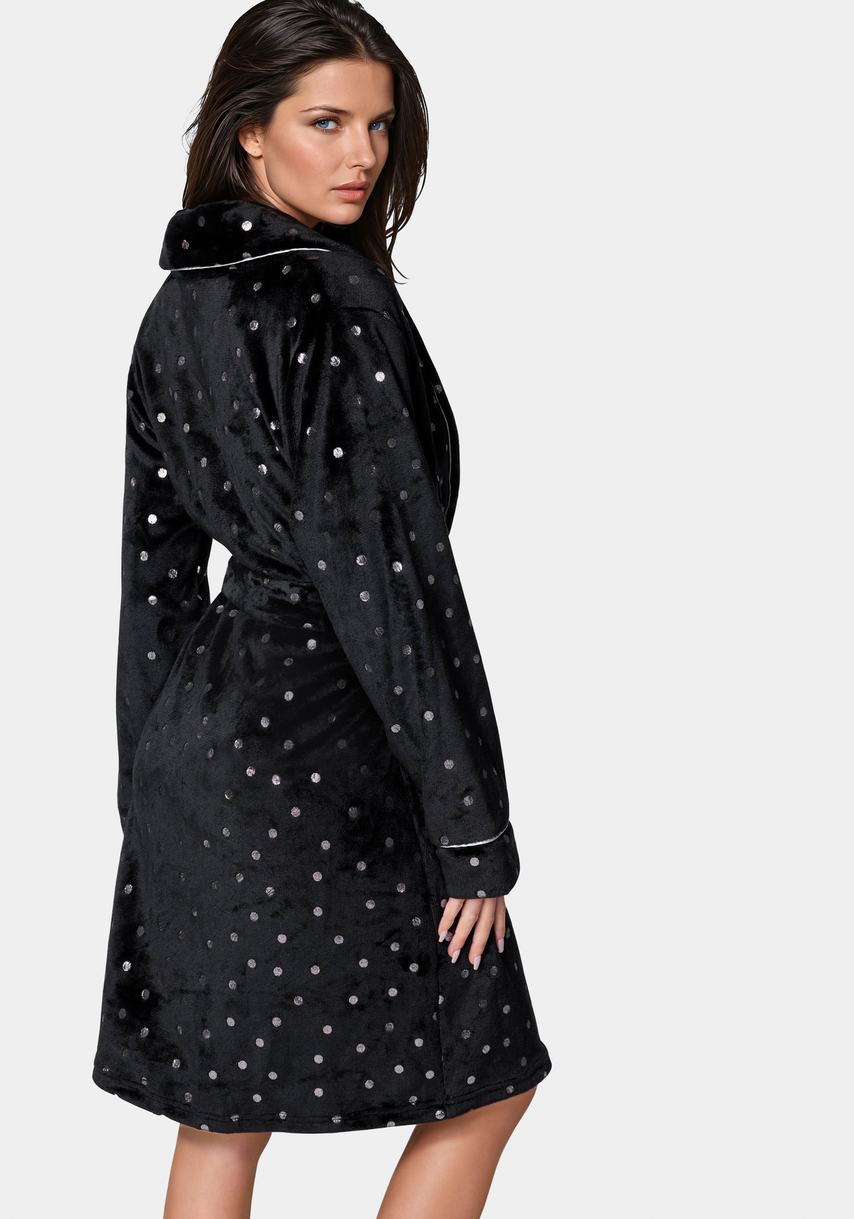 Sliver Foil Plush Robe