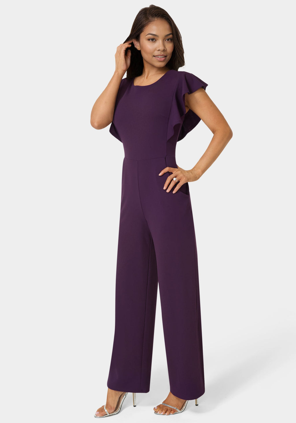 Flutter Sleeve Core Jumpsuit