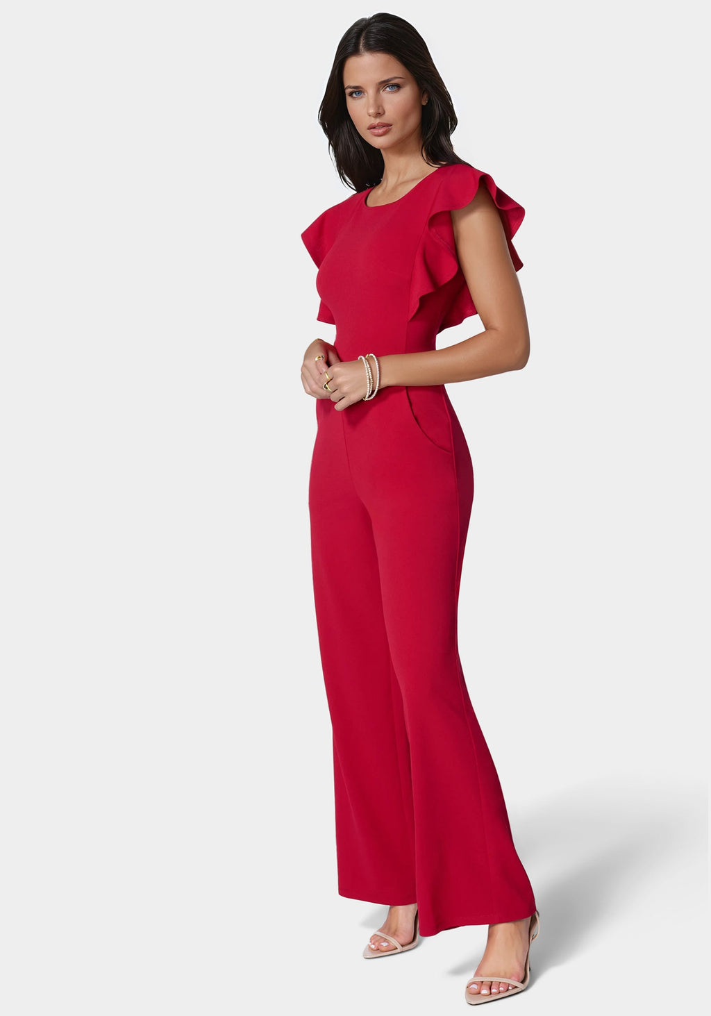 Flutter Sleeve Core Jumpsuit