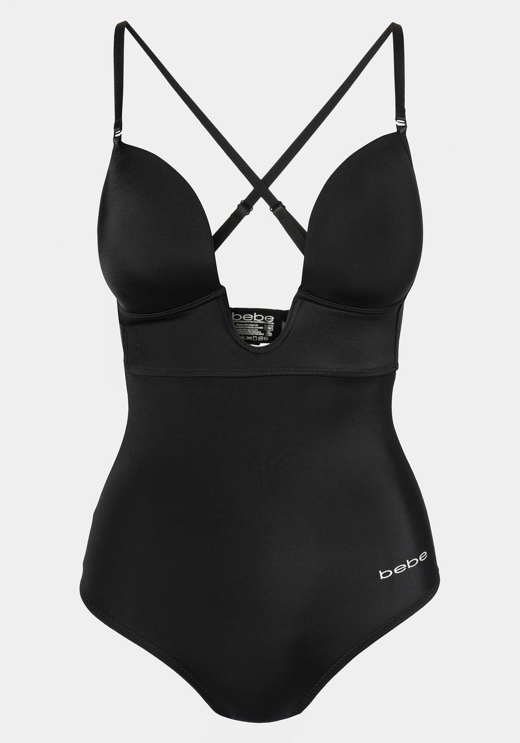 Extreme Plunge Microfiber Shaping Bodysuit