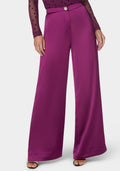 High Waist Satin Wide Leg Pant