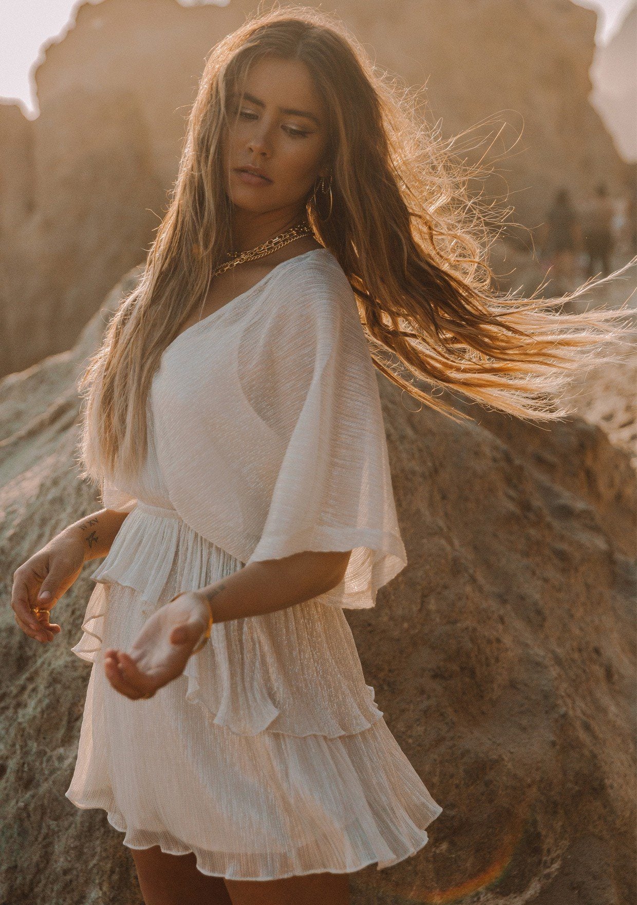 Toast Of The Town Metallic Mini Dress
