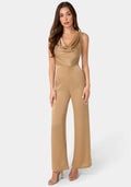 Ceycrepe Satin Cowl Jumpsuit