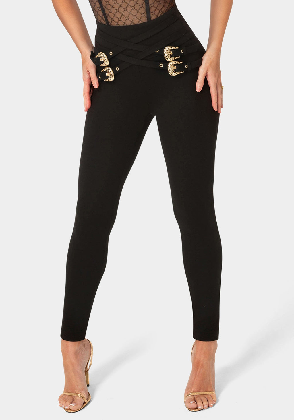 High Waisted Belted Legging