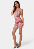 Twist Detail Mesh Romper
