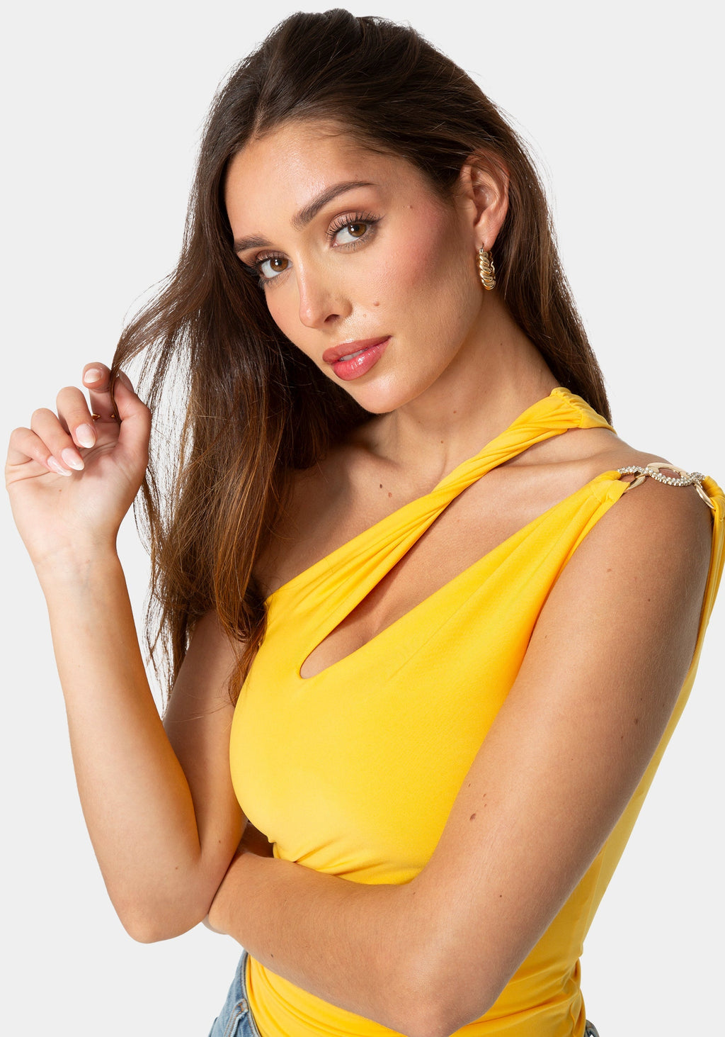 One Shoulder Twisted Top