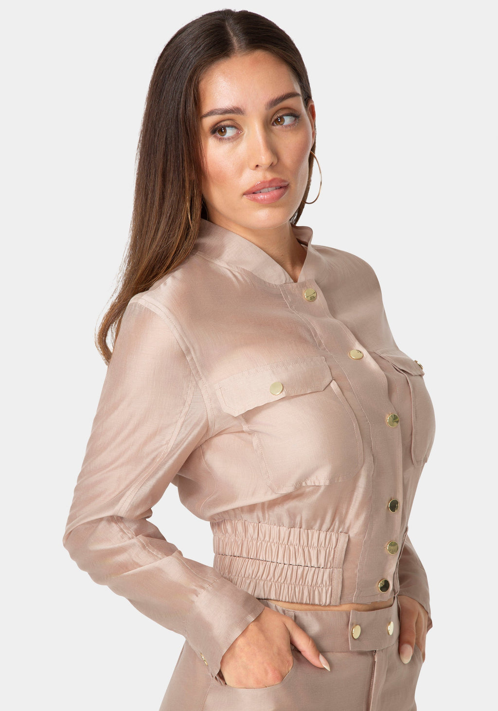 Light Sheer Voile Bomber