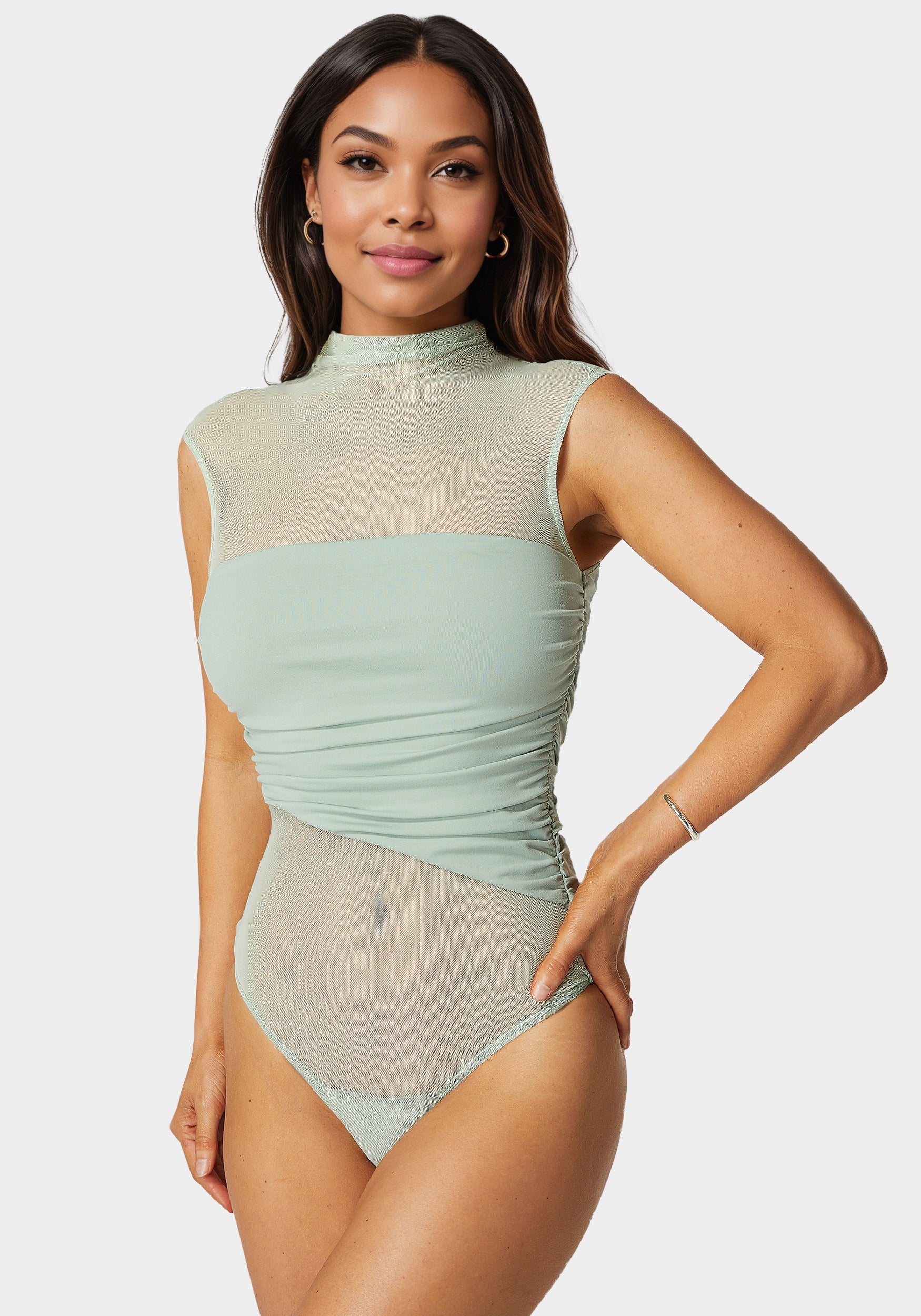 Draped Knit Bodysuit