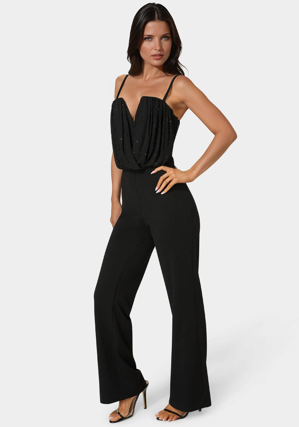 Embellished Flared Leg Jumpsuit