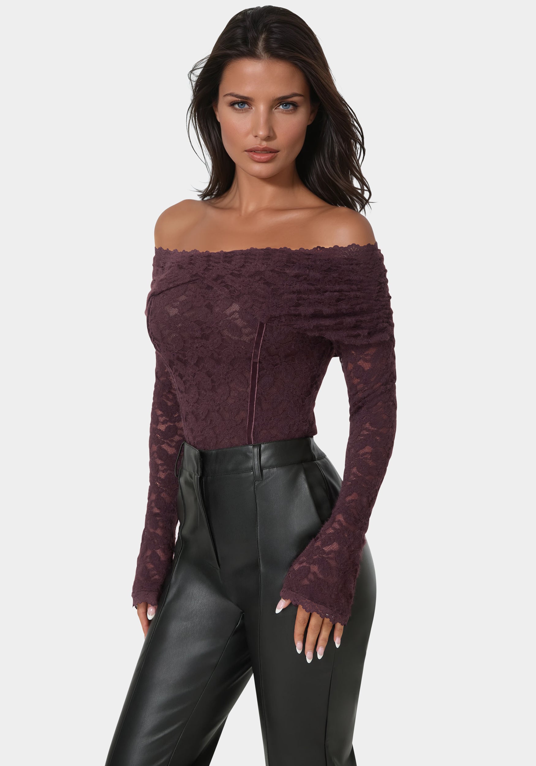 Off Shoulder Fluffy Lace Top