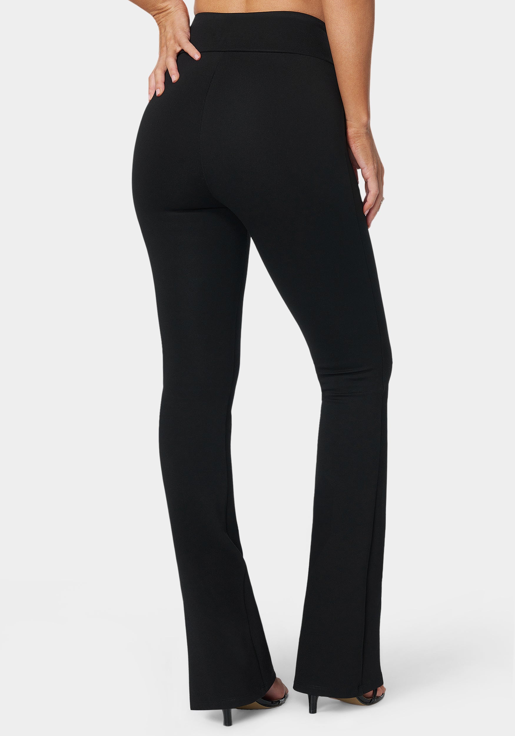 Twisted Waist Flared Leg Pant