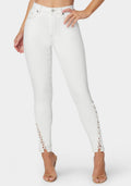 White High Waist Skinny Leg Jeans
