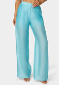 High Waist Palazzo Leg Pull On Pant