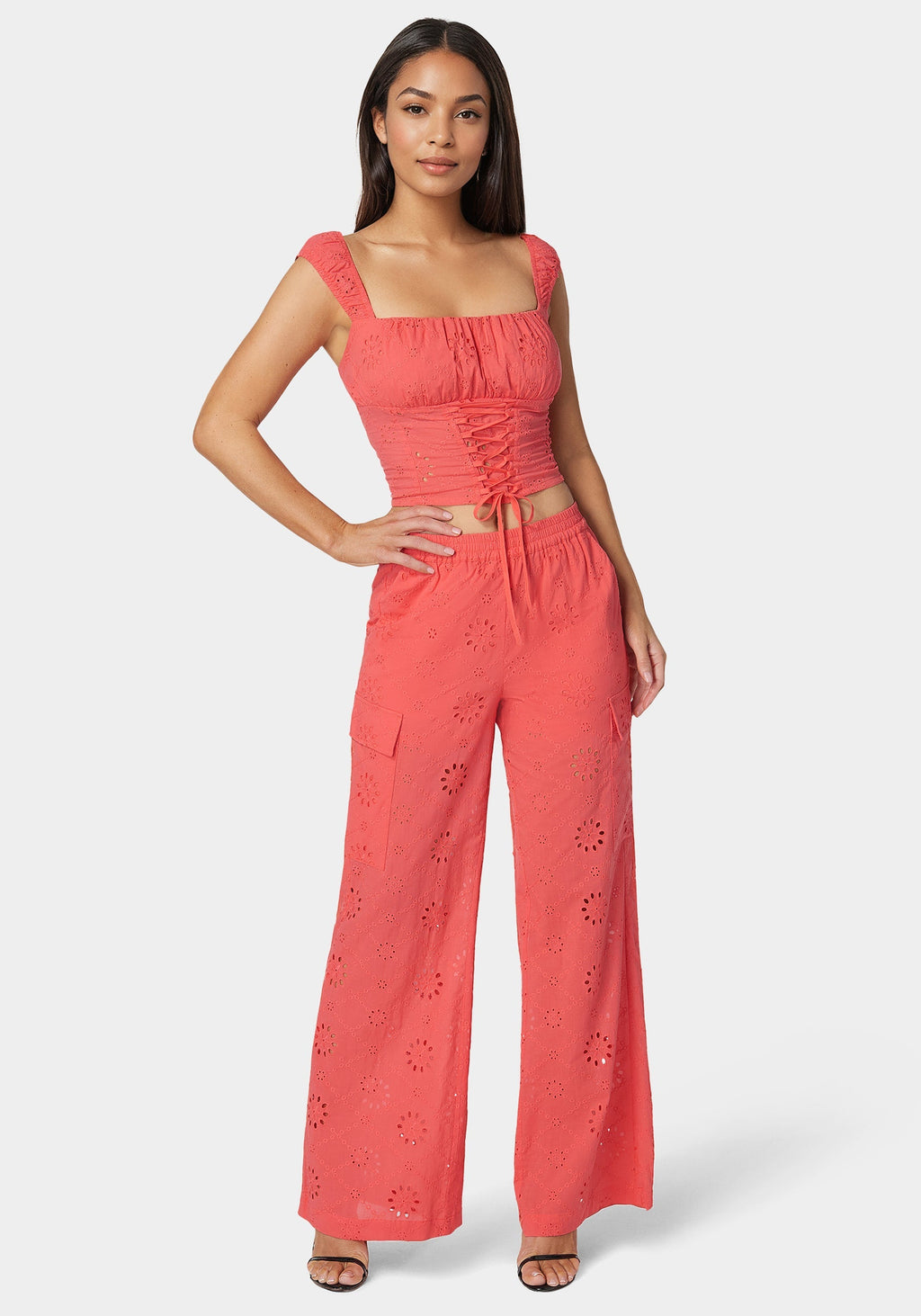 Eyelet Lace Up Corset