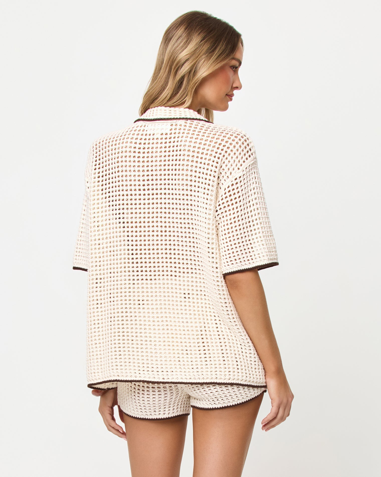 x The Salty Blonde Scout Shirt - Cream-Espresso