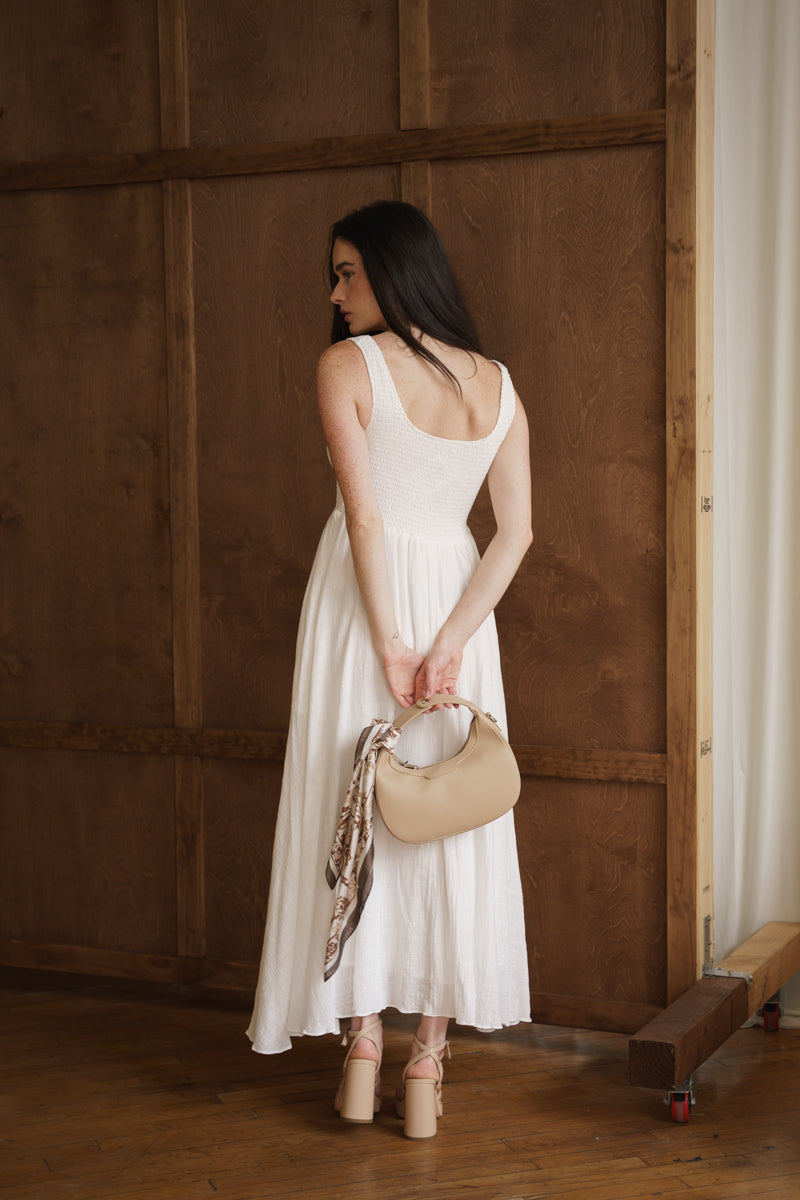 Breya Sleeveless Maxi Dress White