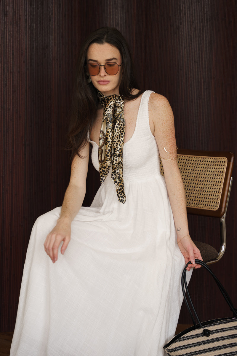 Breya Sleeveless Maxi Dress White