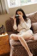 Esther Long Sleeve Button Down Linen Top Natural