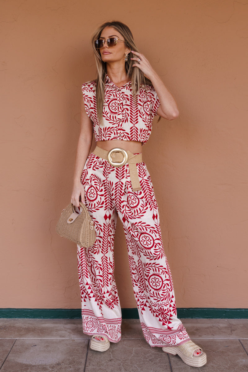 Julianne Gold Circular Buckle Straw Waist Belt Taupe