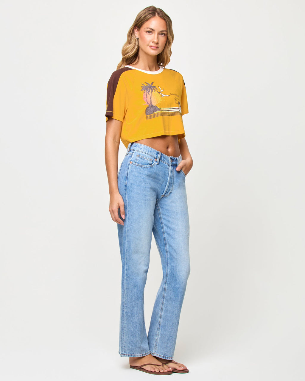x The Salty Blonde Costa Crop Top - Cabo Sunset