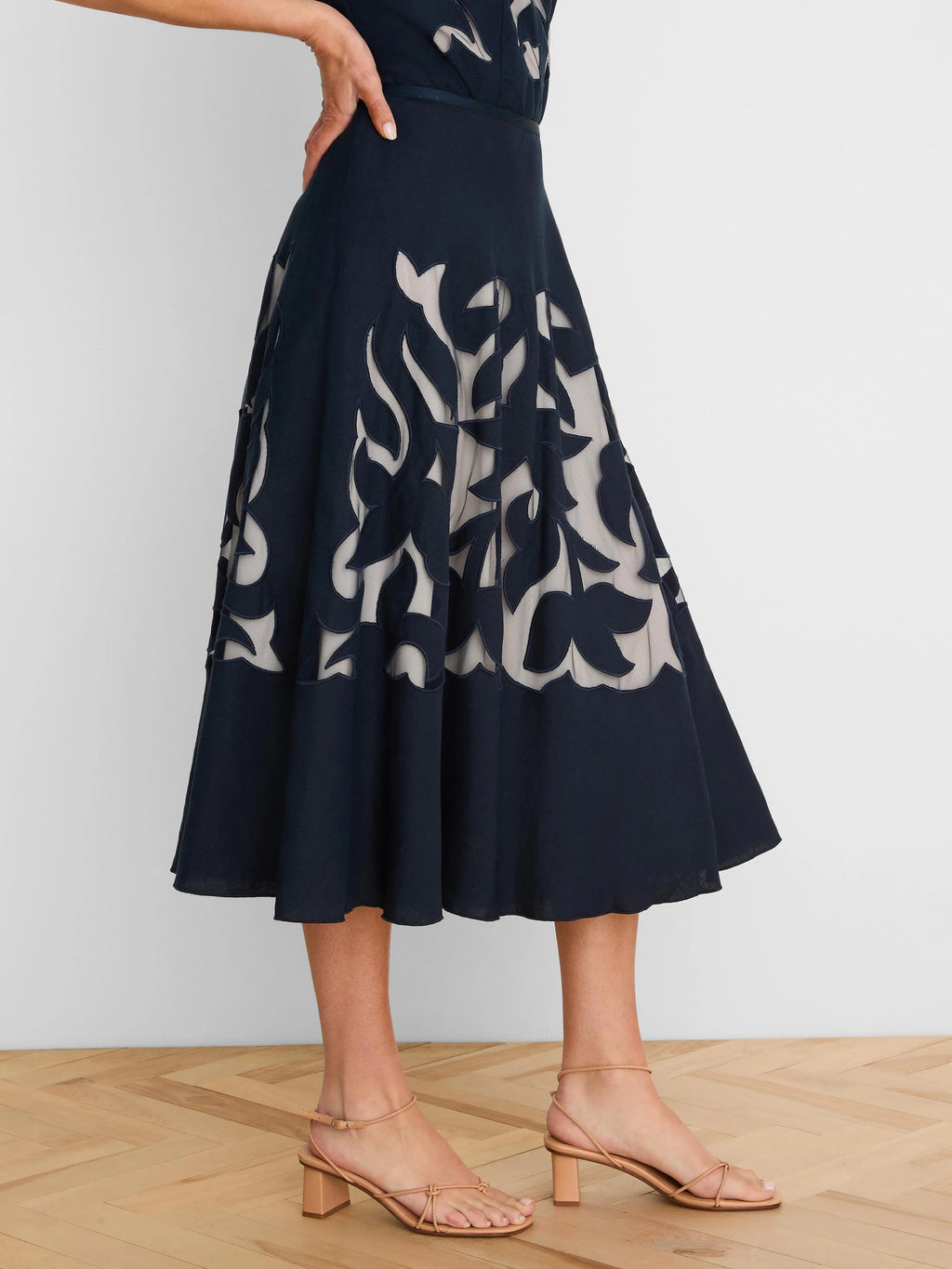 Gold Label Antibes Linen Cut Out Skirt