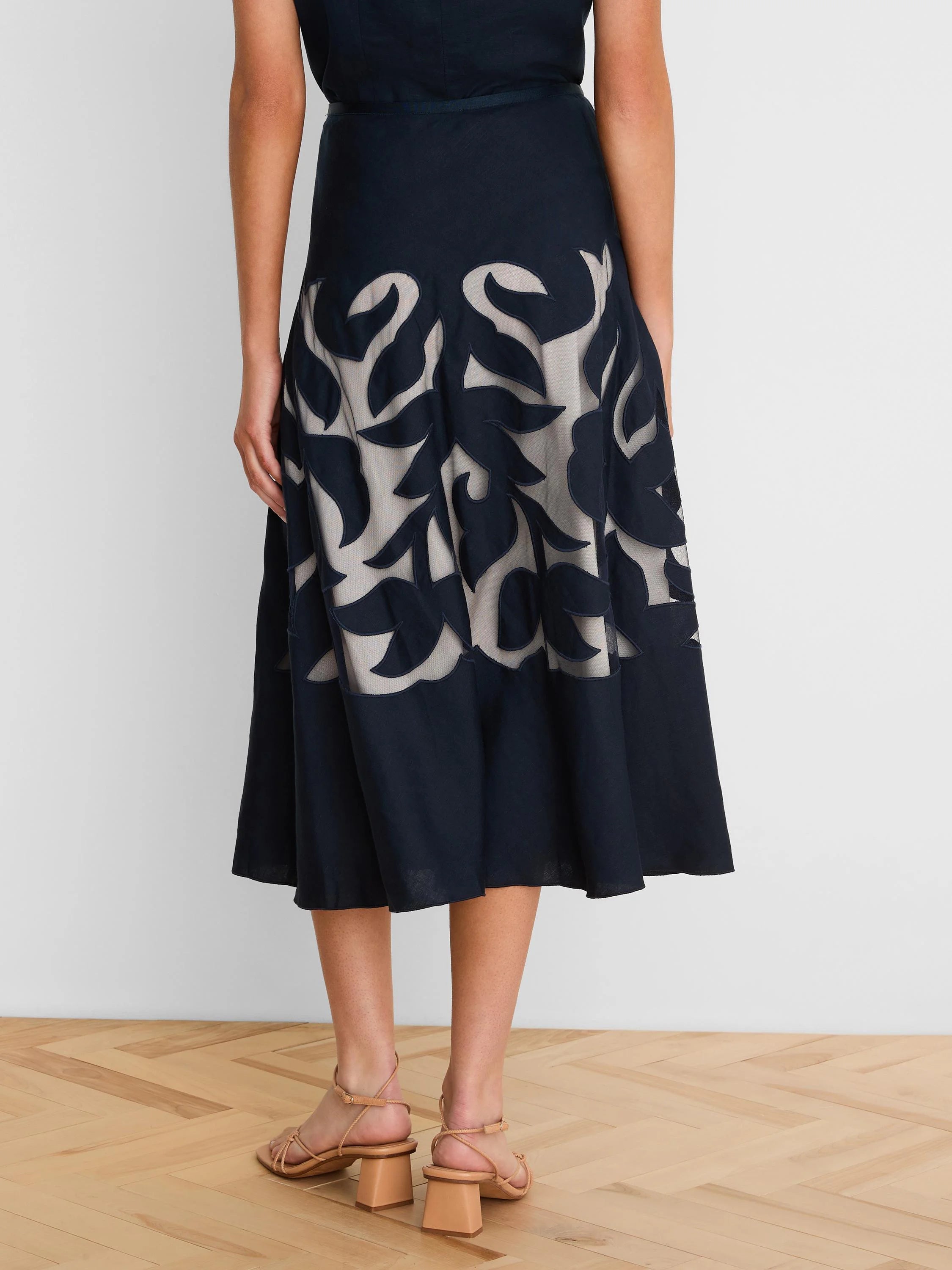 Gold Label Antibes Linen Cut Out Skirt