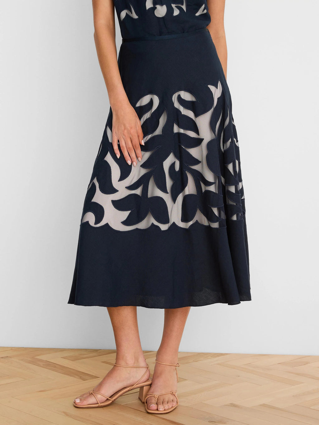 Gold Label Antibes Linen Cut Out Skirt