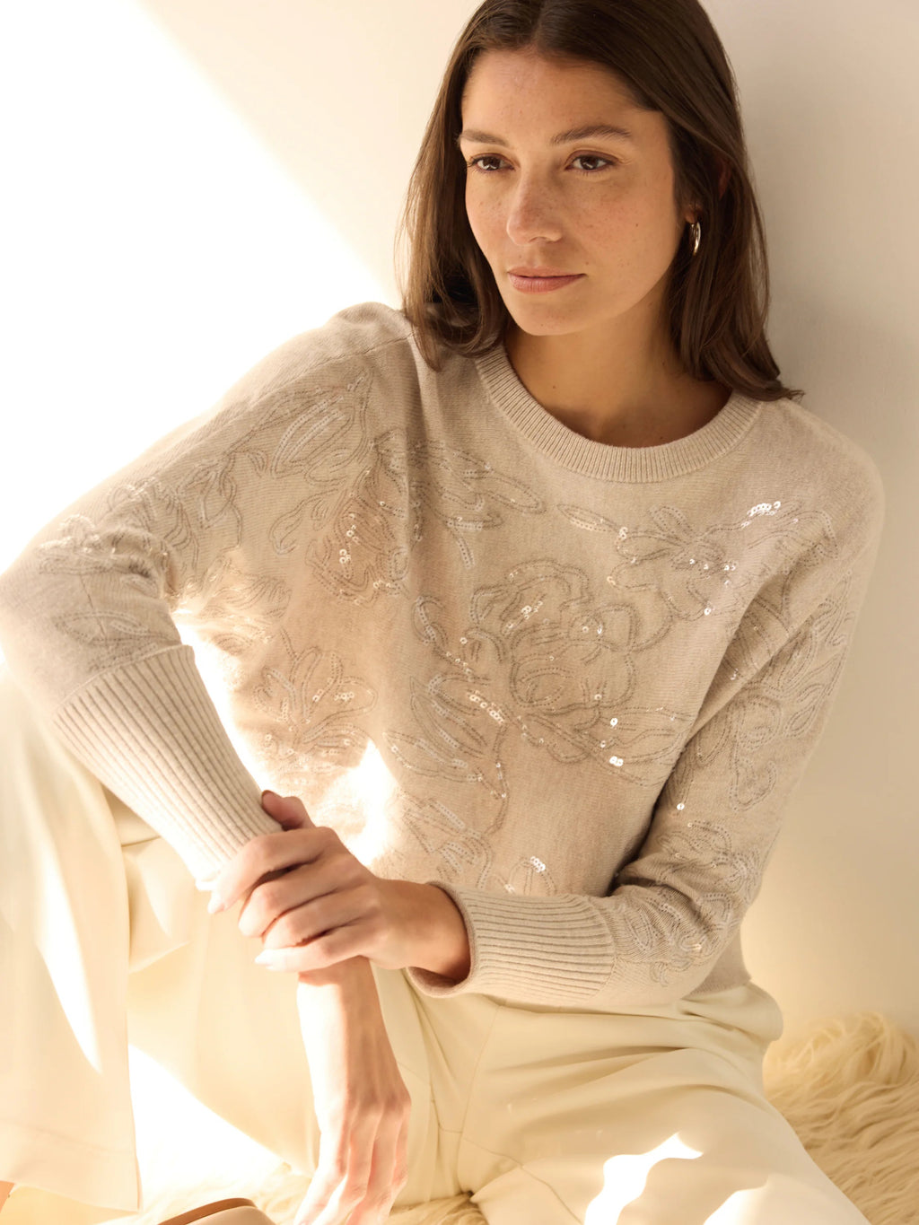 Gold Label Cotton Cashmere Silk Blend Sweater