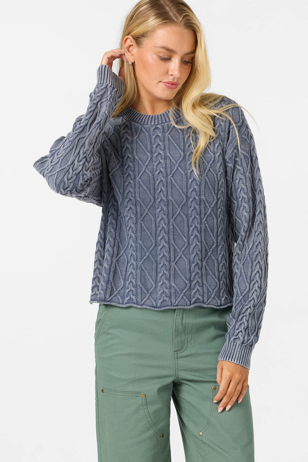 O'Riginals Misha Cable Knit Long Sleeve Sweater