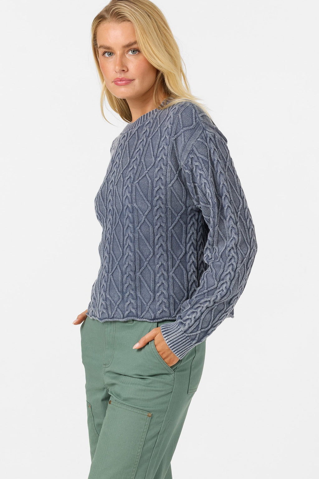 O'Riginals Misha Cable Knit Long Sleeve Sweater
