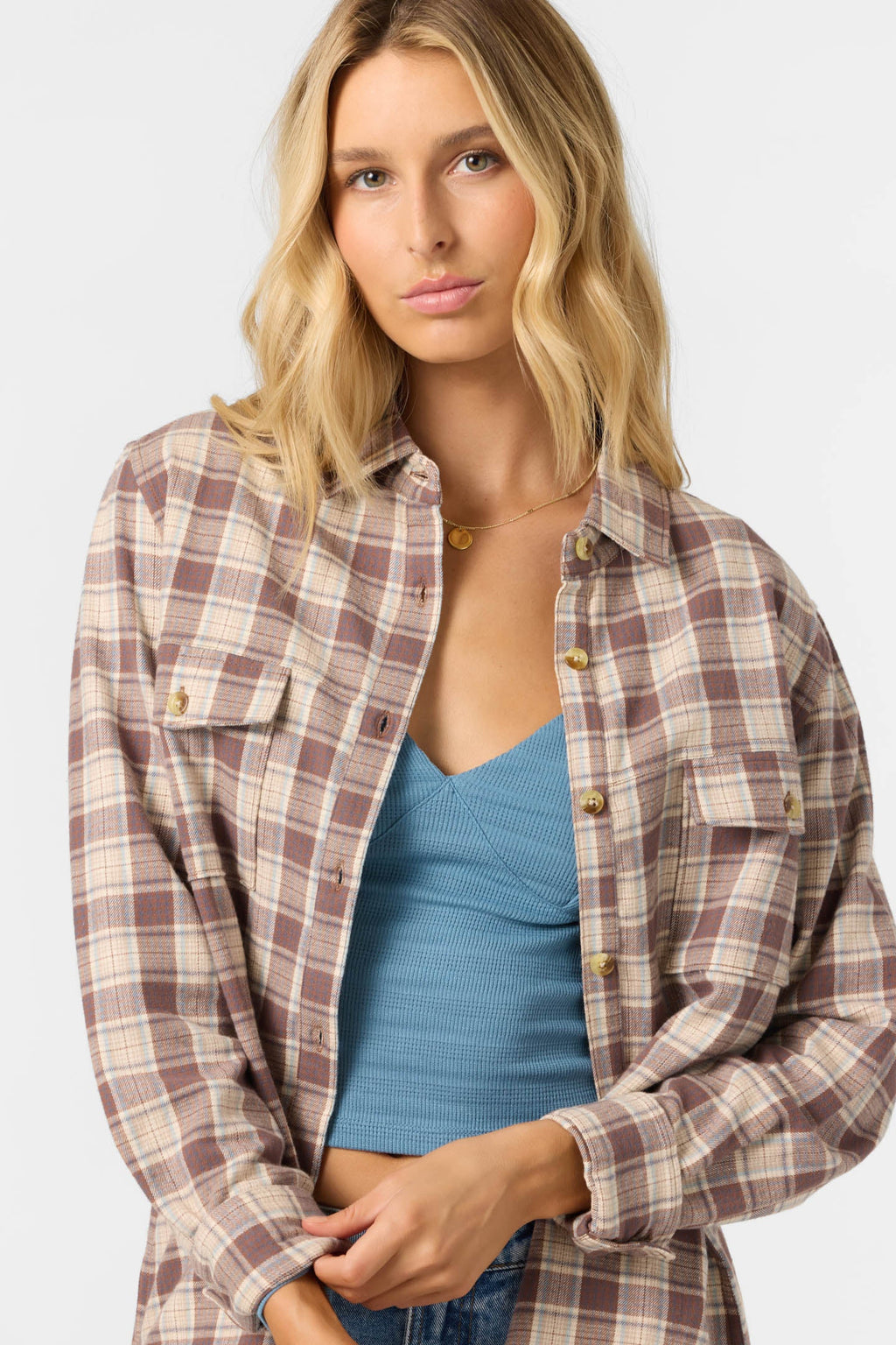 Brooks Flannel Long Sleeve Top