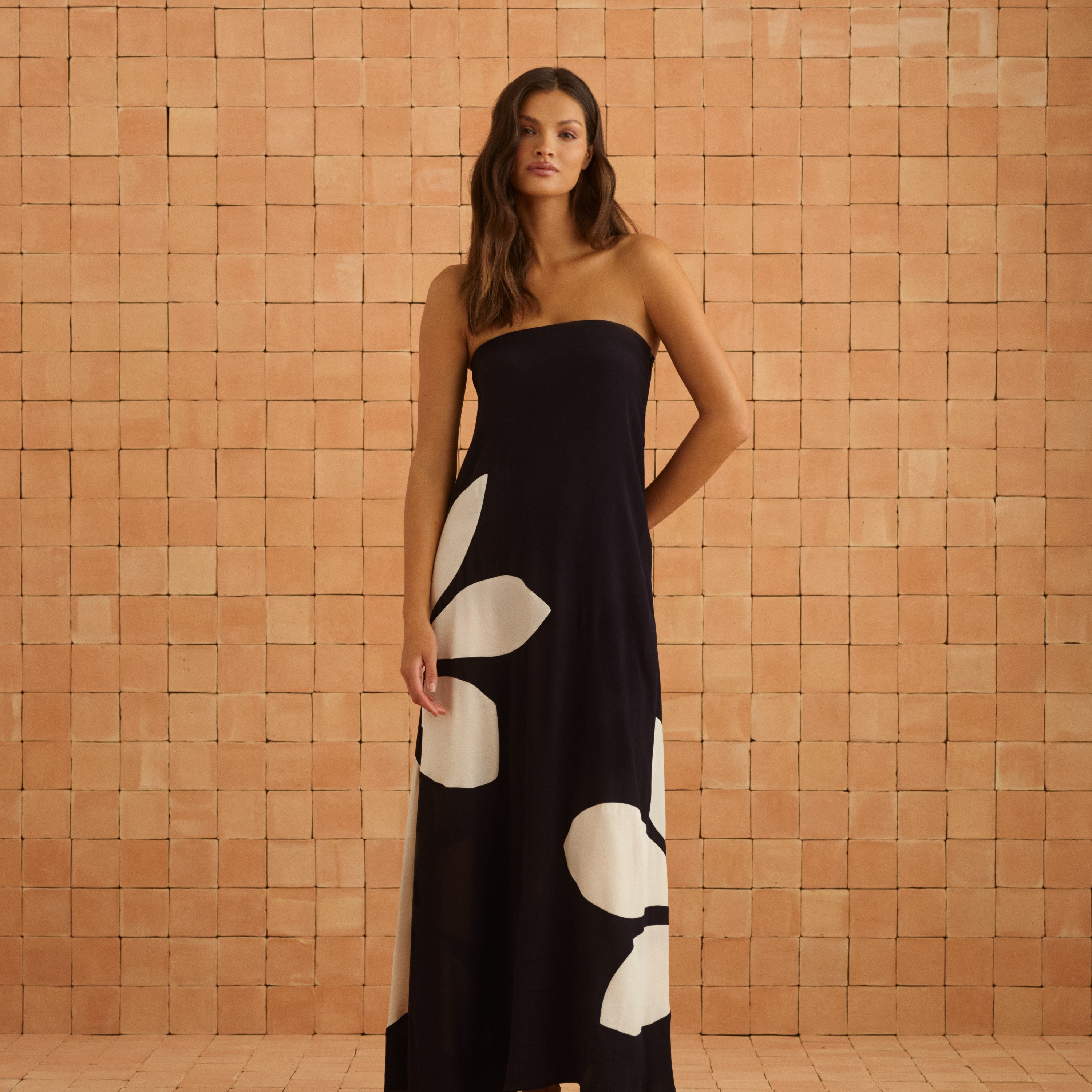 Gina Dress In Gazamia Blanco