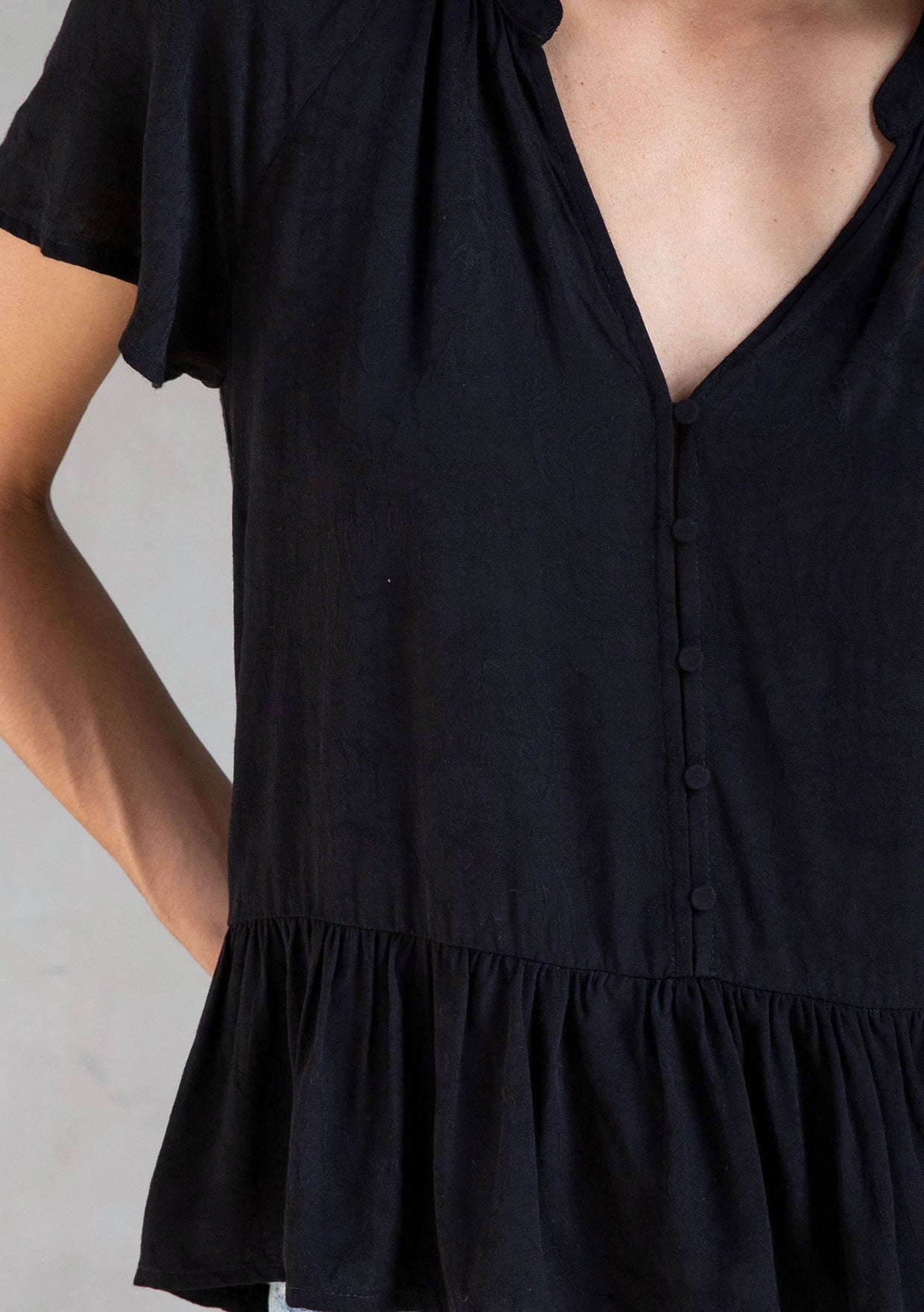 Stories Flutter Sleeve Top