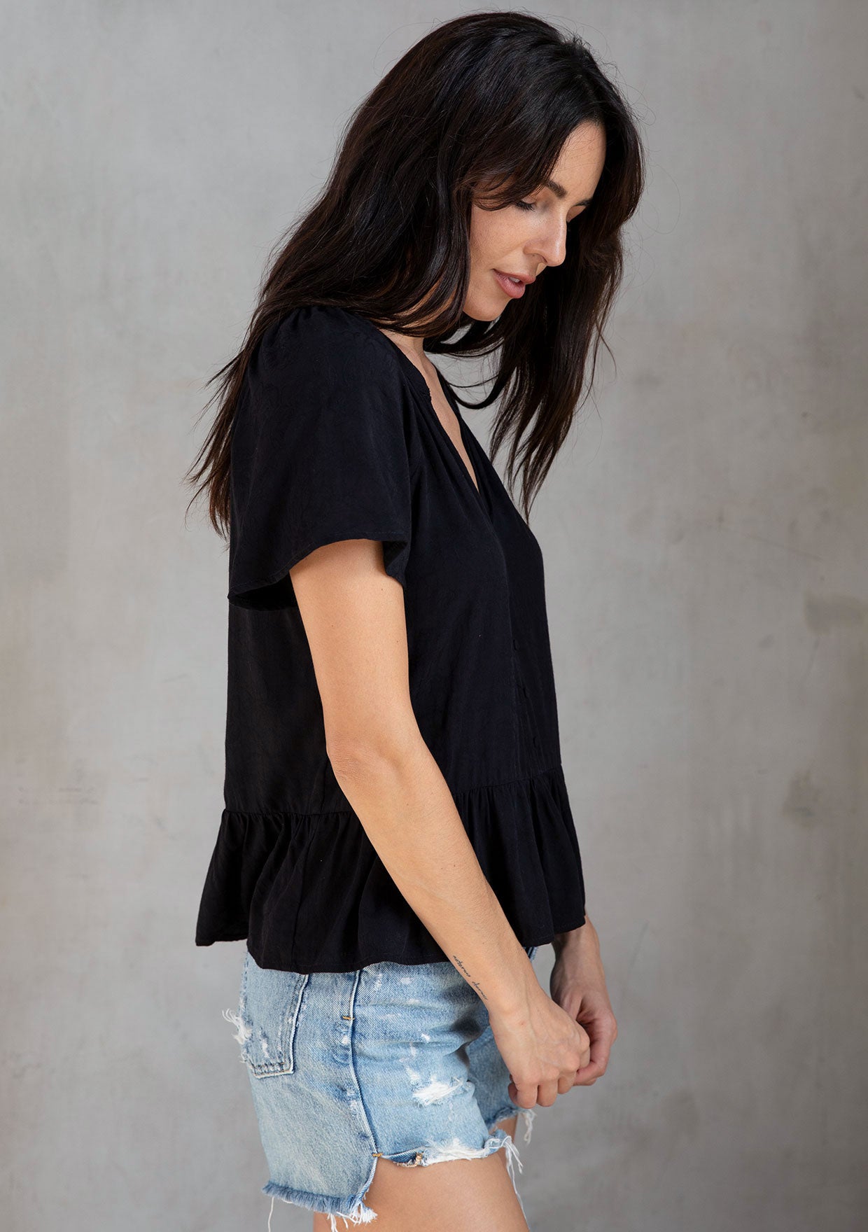 Stories Flutter Sleeve Top