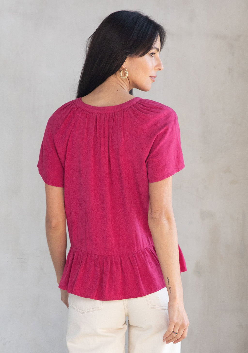 Stories Flutter Sleeve Top