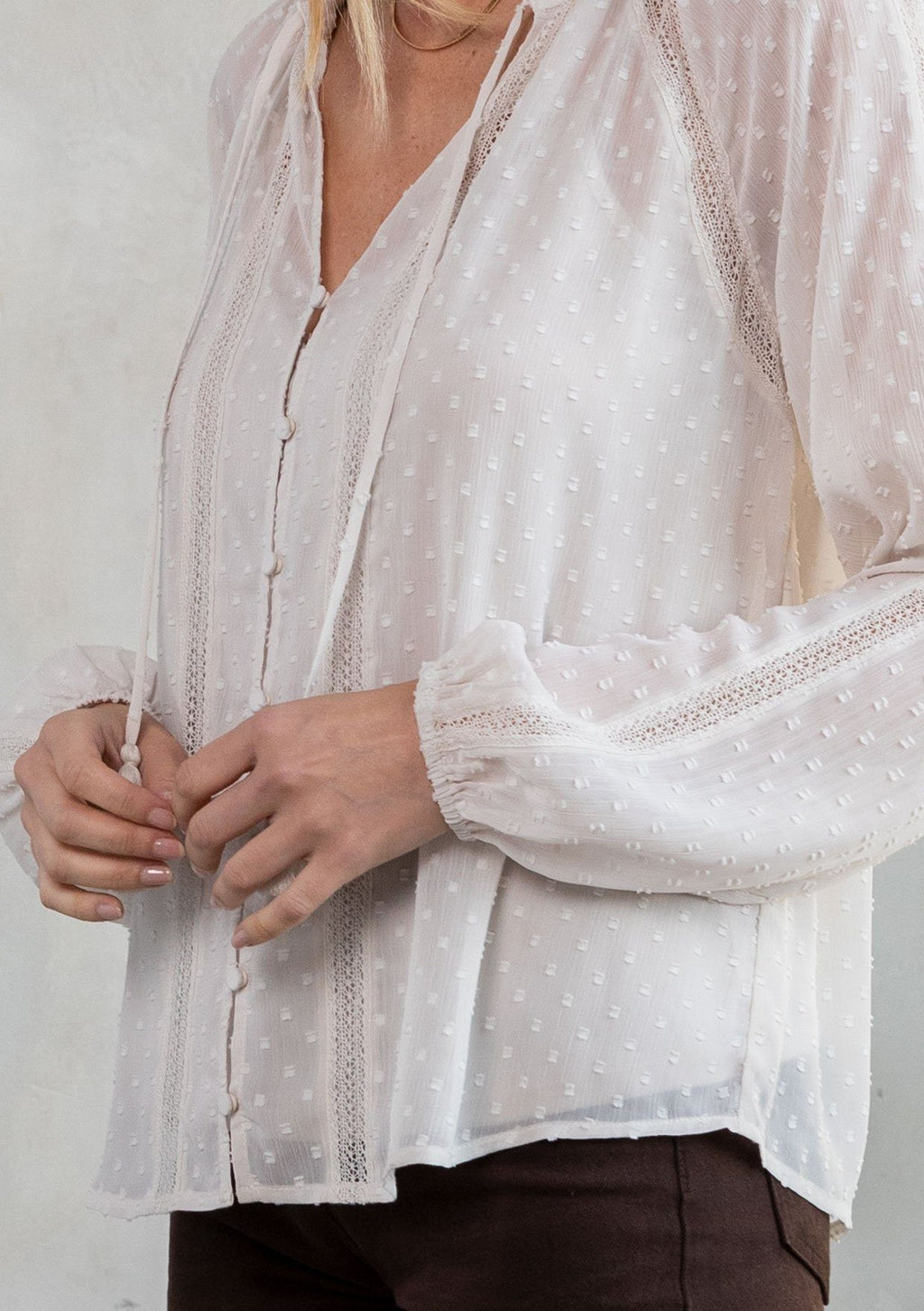 Melanie Chiffon Peasant Top