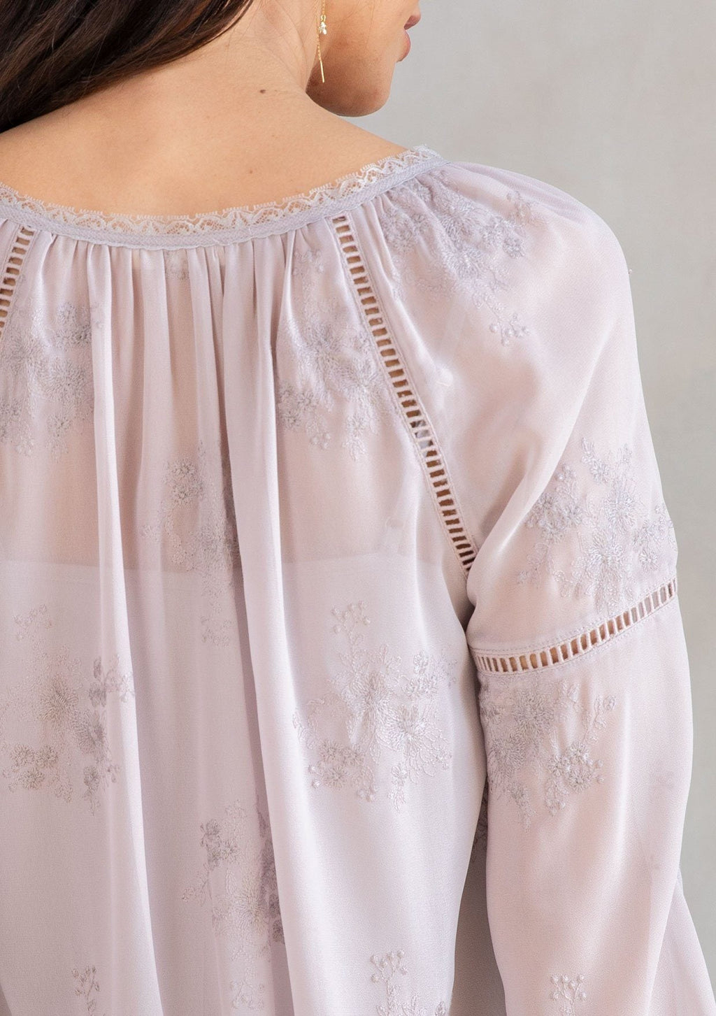 Cameron Embroidered Chiffon Blouse