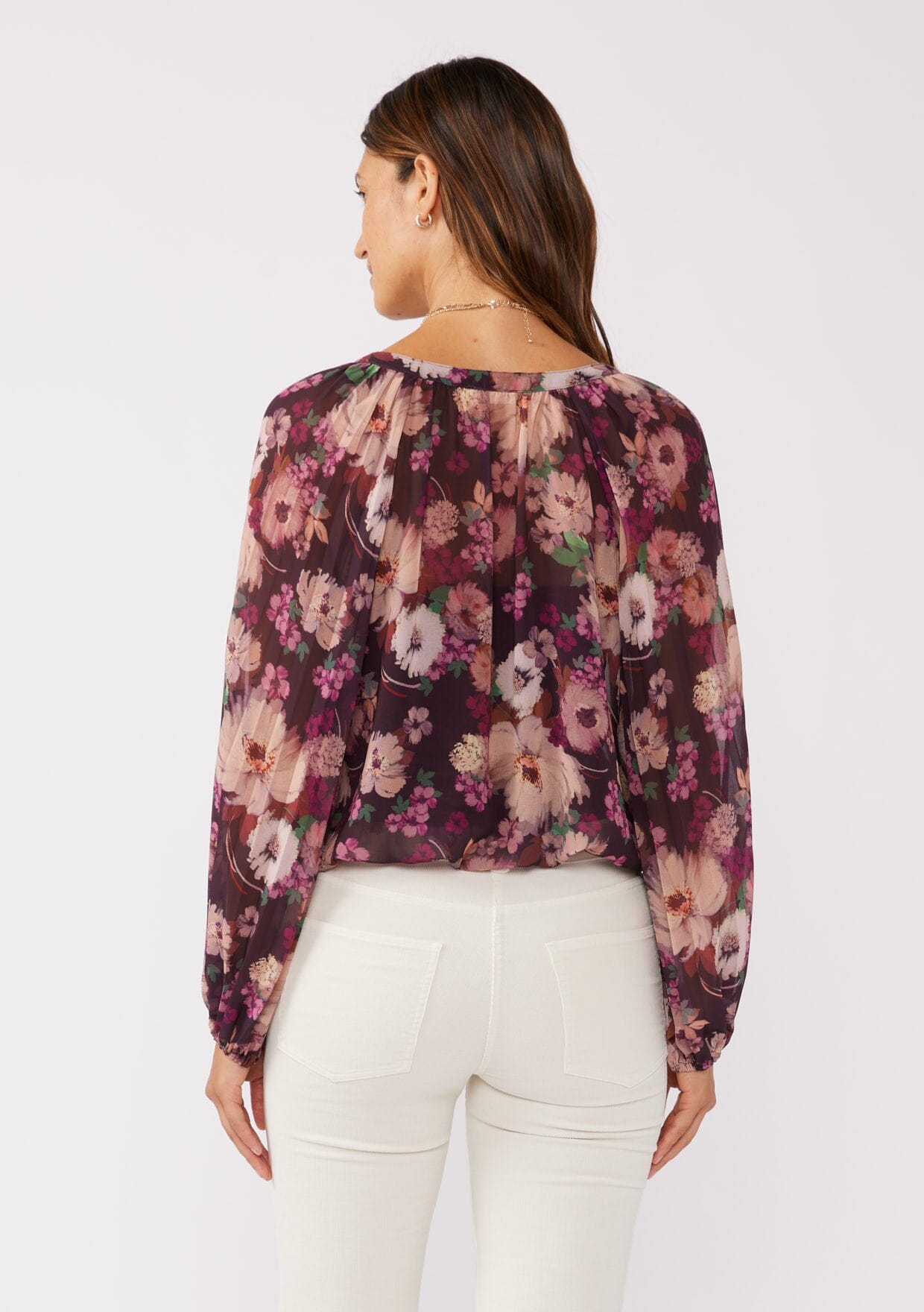 Lenni Floral Pleated Blouse