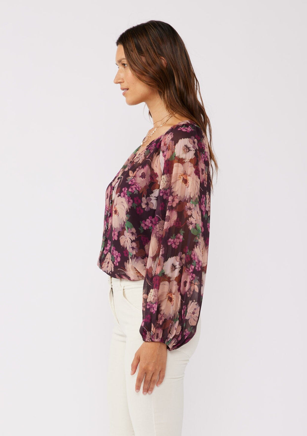 Lenni Floral Pleated Blouse