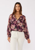 Lenni Floral Pleated Blouse