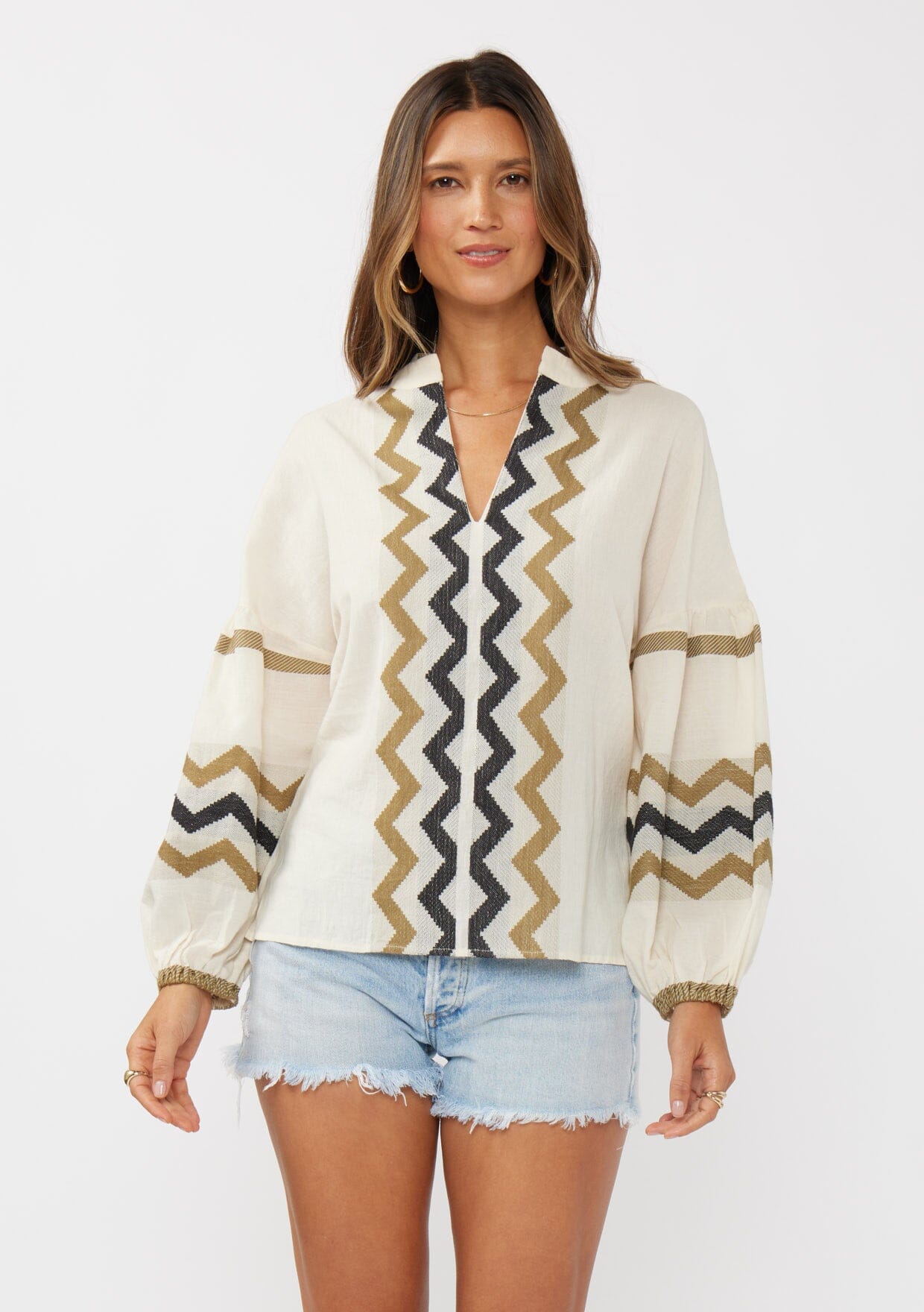 Mona Jacquard Blouse