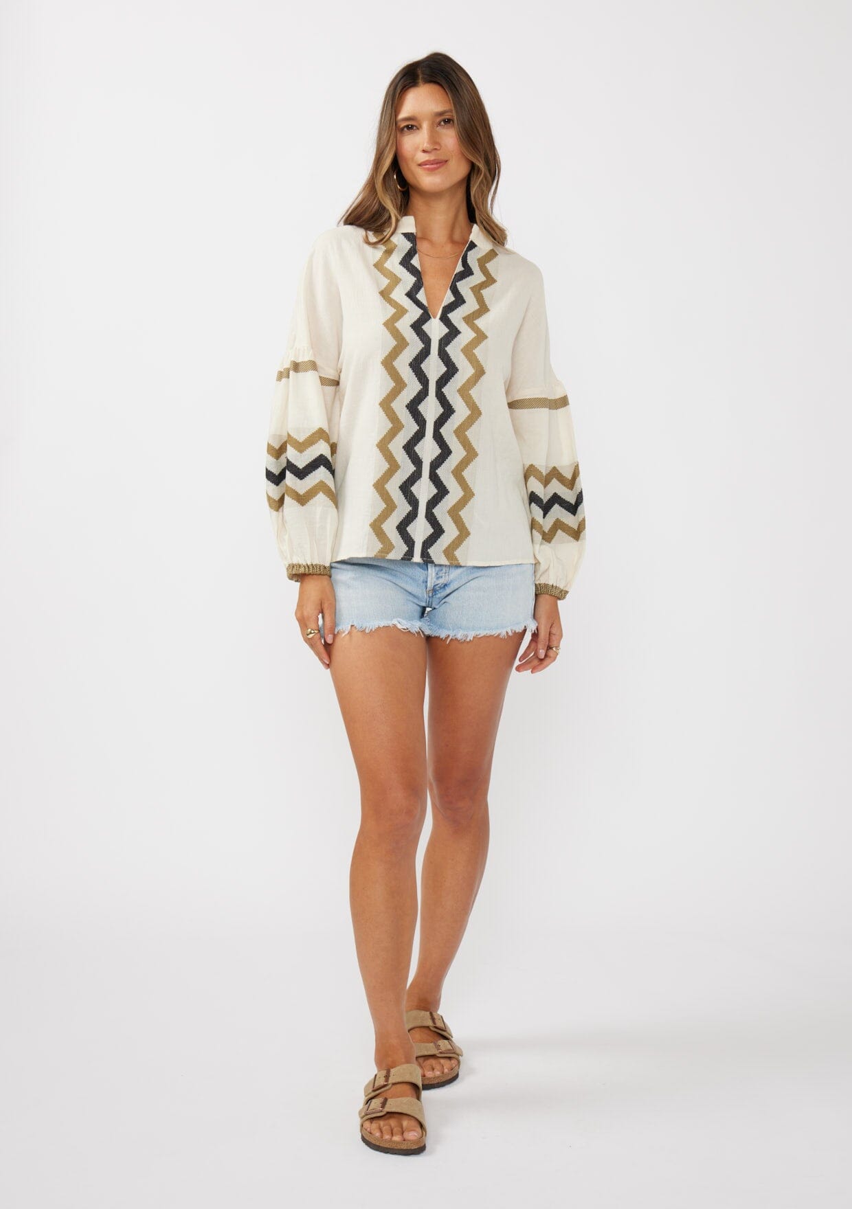 Mona Jacquard Blouse