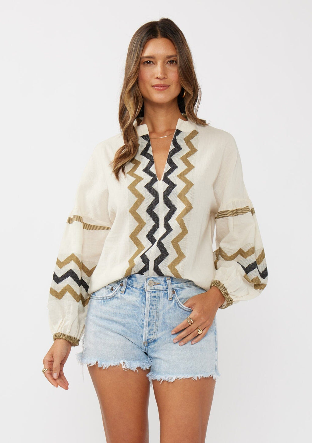 Mona Jacquard Blouse