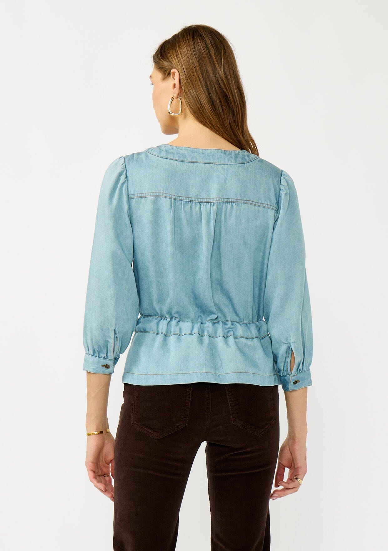 Cora Tencel Peplum Top