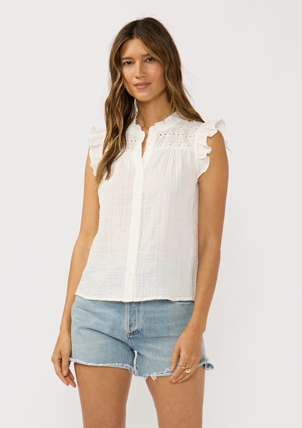 Jenny Button Front Top