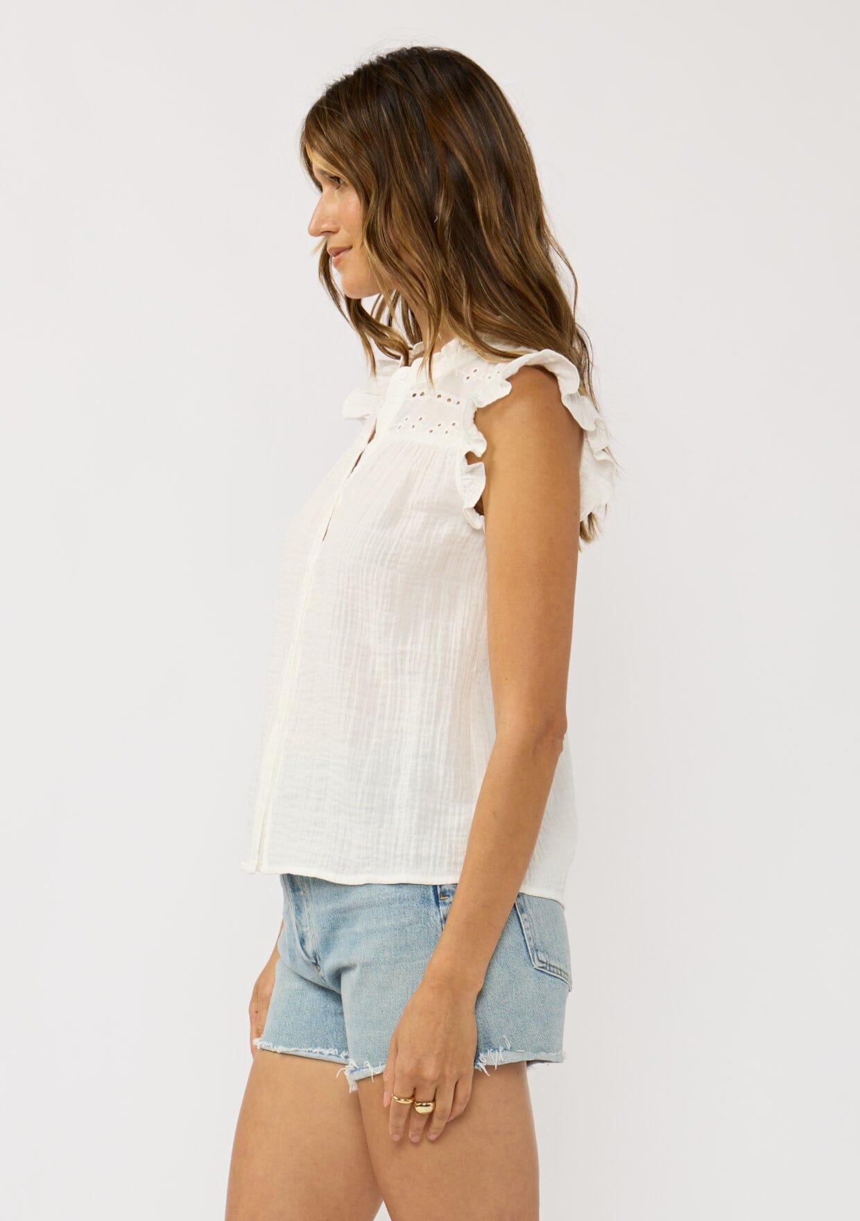 Jenny Button Front Top