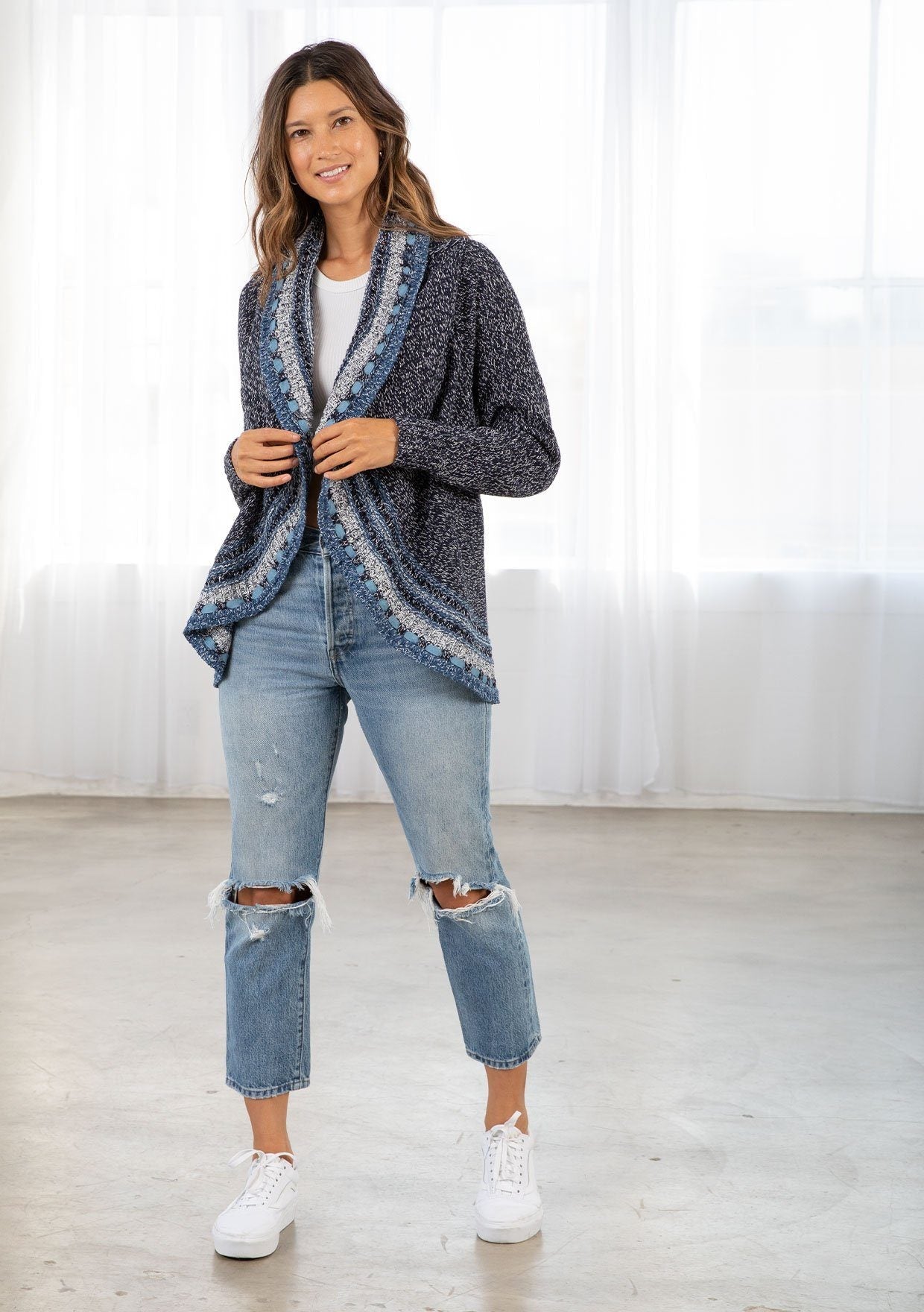 Micki Melange Knit Cardigan