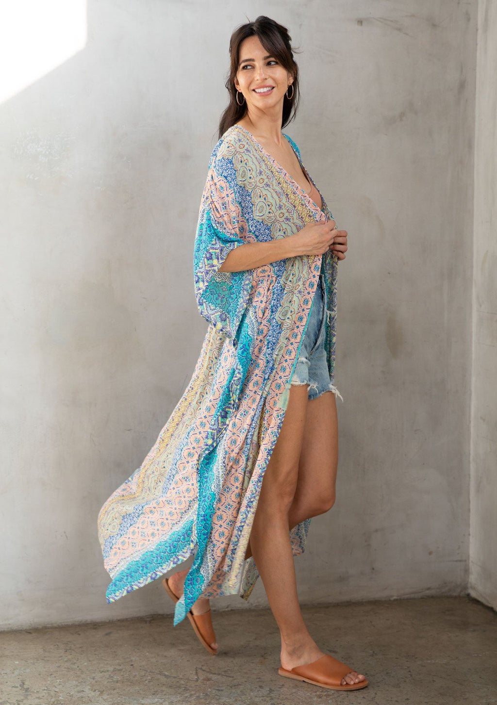 Take me to Coachella Paisley Maxi Kimono